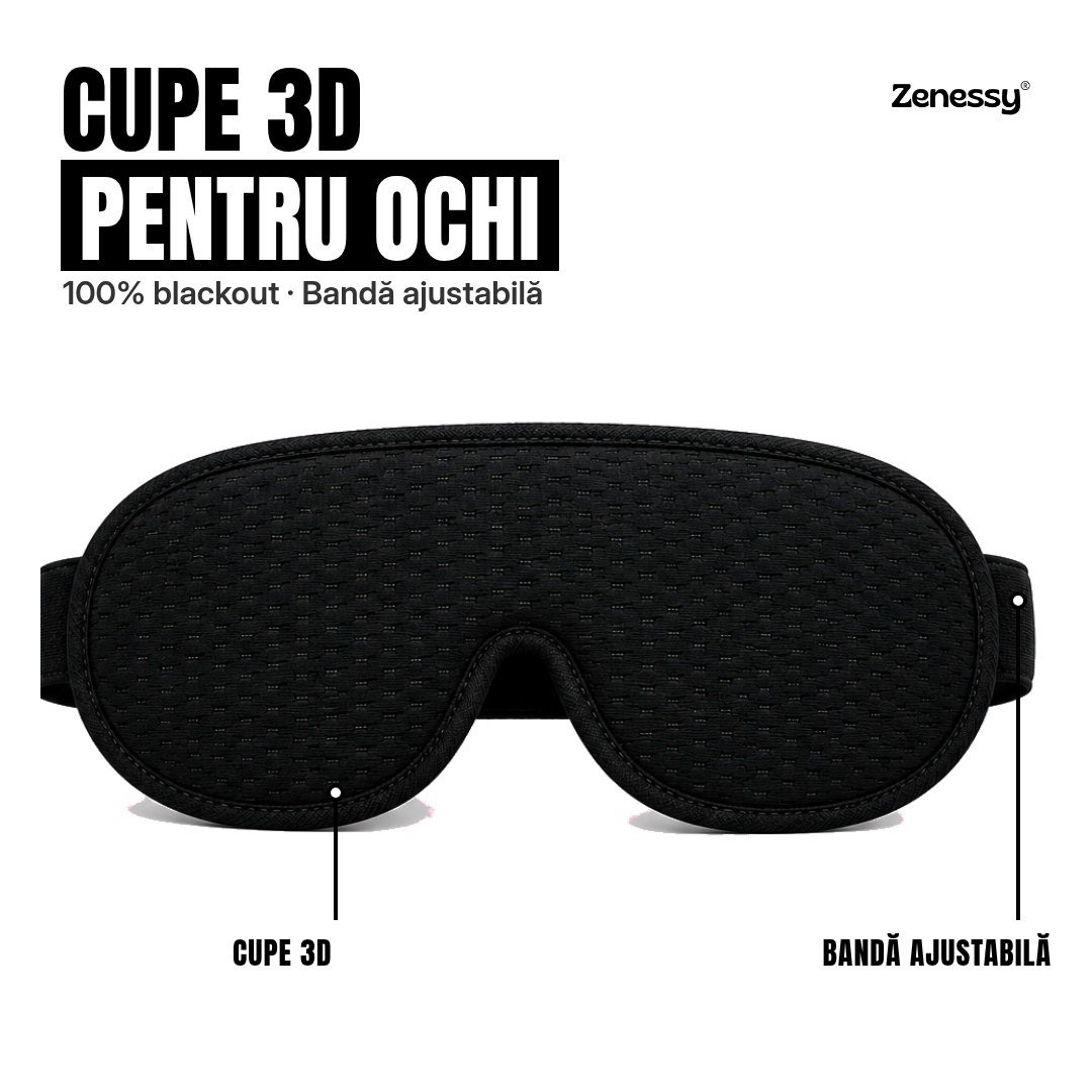 Mască de somn cu cupe 3D pentru ochi